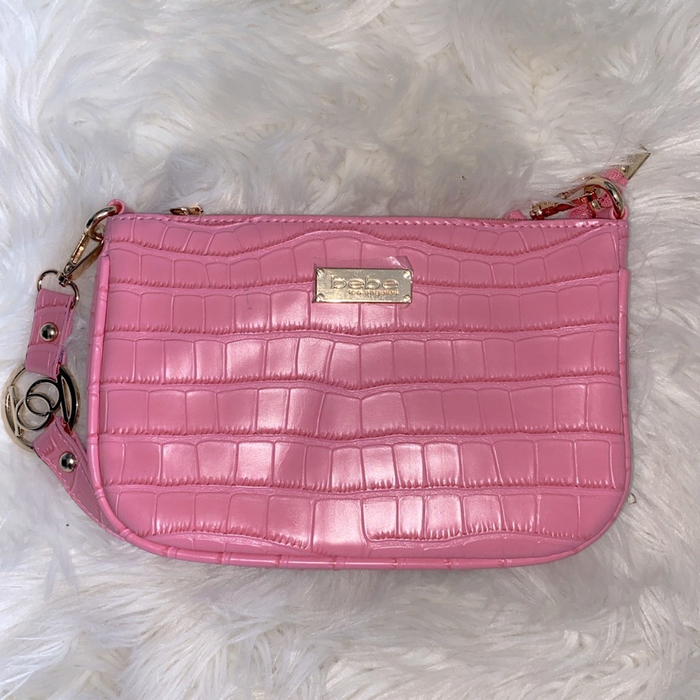 Bebe pink shoulder purse